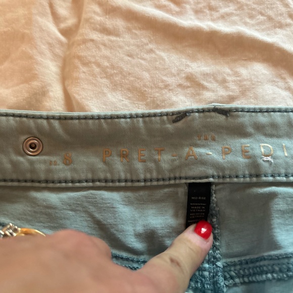 WHBM Mid-Rise Pret-A-Pedi Crop Pants Sz 8 - Picture 12 of 15